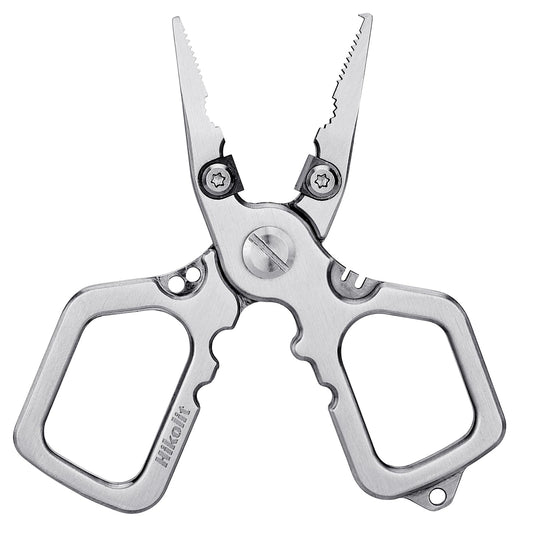 Hikolit 4 inch Fishing Pliers Saltwater Stainless Steel Fishing Pliers with Split Ring Corrosion Resistance Fly Fishing Pliers with Braid Cutters Fishing Gift for Men